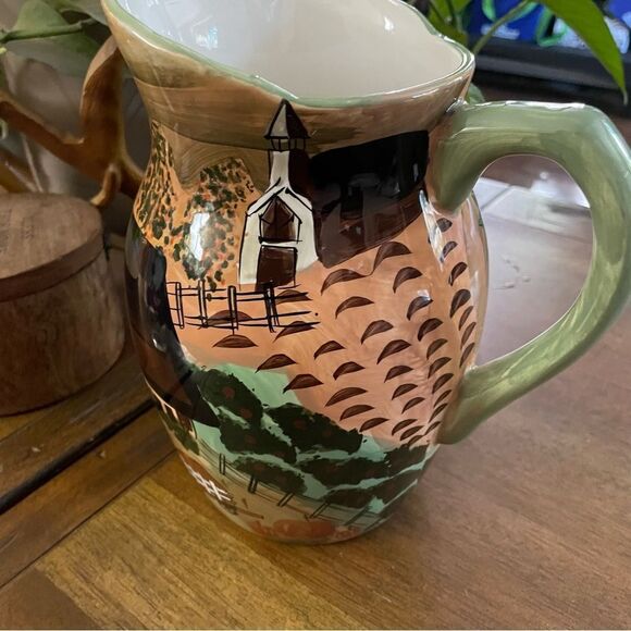 Vintage WCL Autumn Harvest Farm Pitcher - Picture 5 of 15